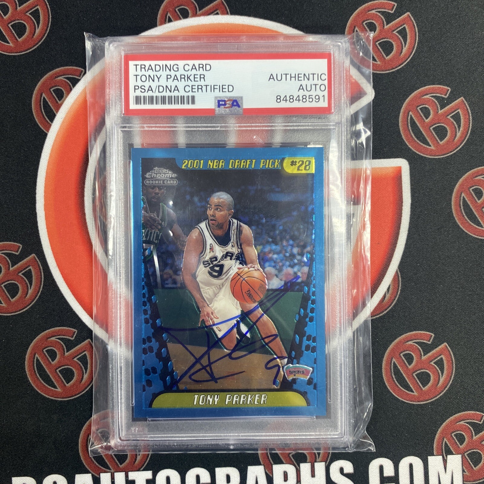 2001-02 Topps Chrome Tony Parker RC Rookie AUTO PSA AUTOGRAPHED AUTO Signed COA 2001-02 Topps Chrome Tony Parker RC Rookie AUTO PSA AUTOGRAPHED AUTO Signed COA