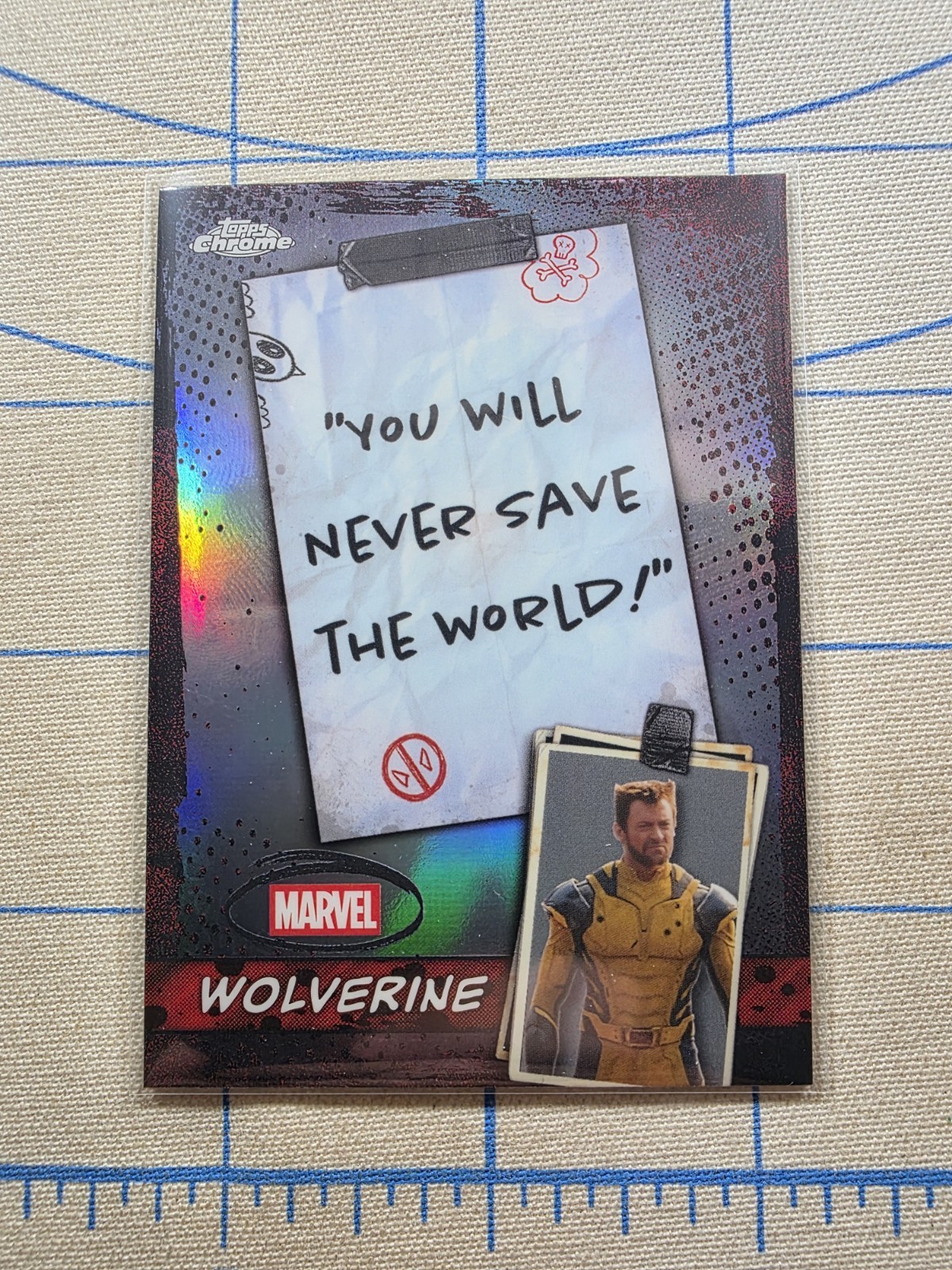 Topps Chrome Deadpool - Wolverine WM-06 - "You Will Never Save The World"