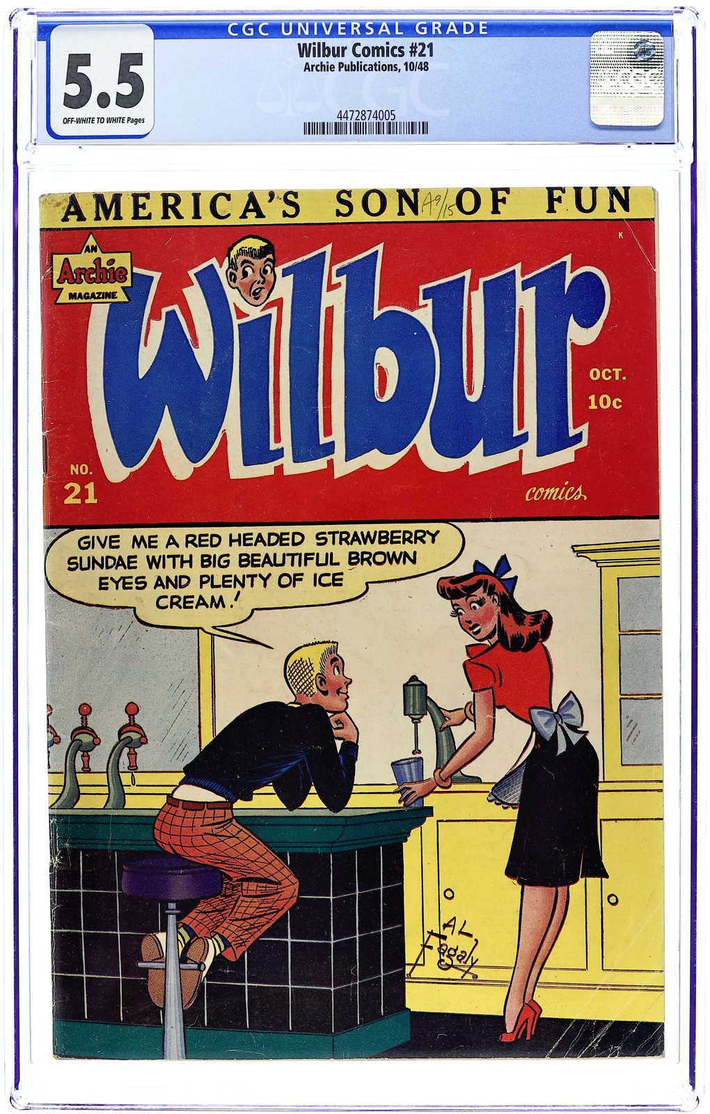 Wilbur Comics #21 CGC 5.5 1948 4472874005