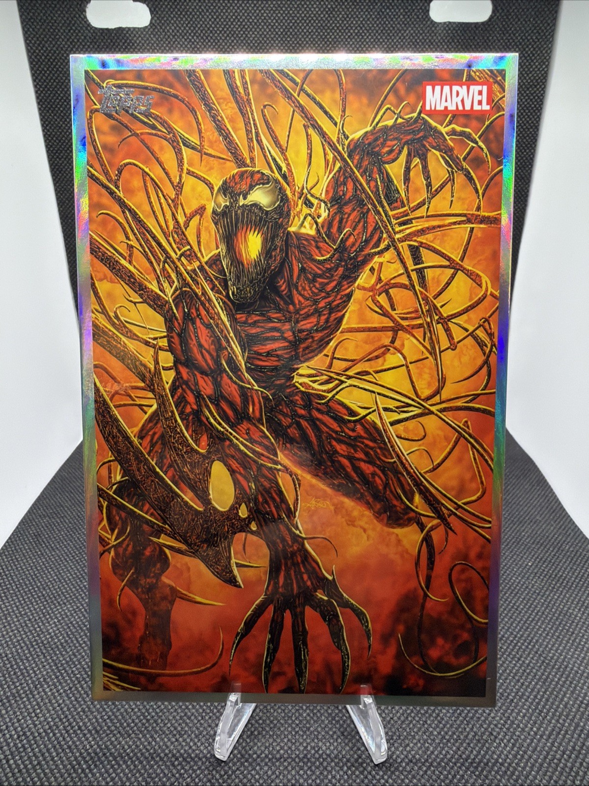 2026 Topps Marvel Vault Oversized Box Topper Carnage Art By Ariel Diaz