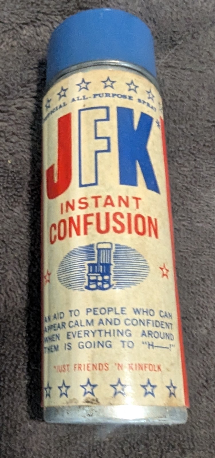 1962 Rare JFK INSTANT CONFUSION Can Miracle Spray Political Joke John F Kennedy