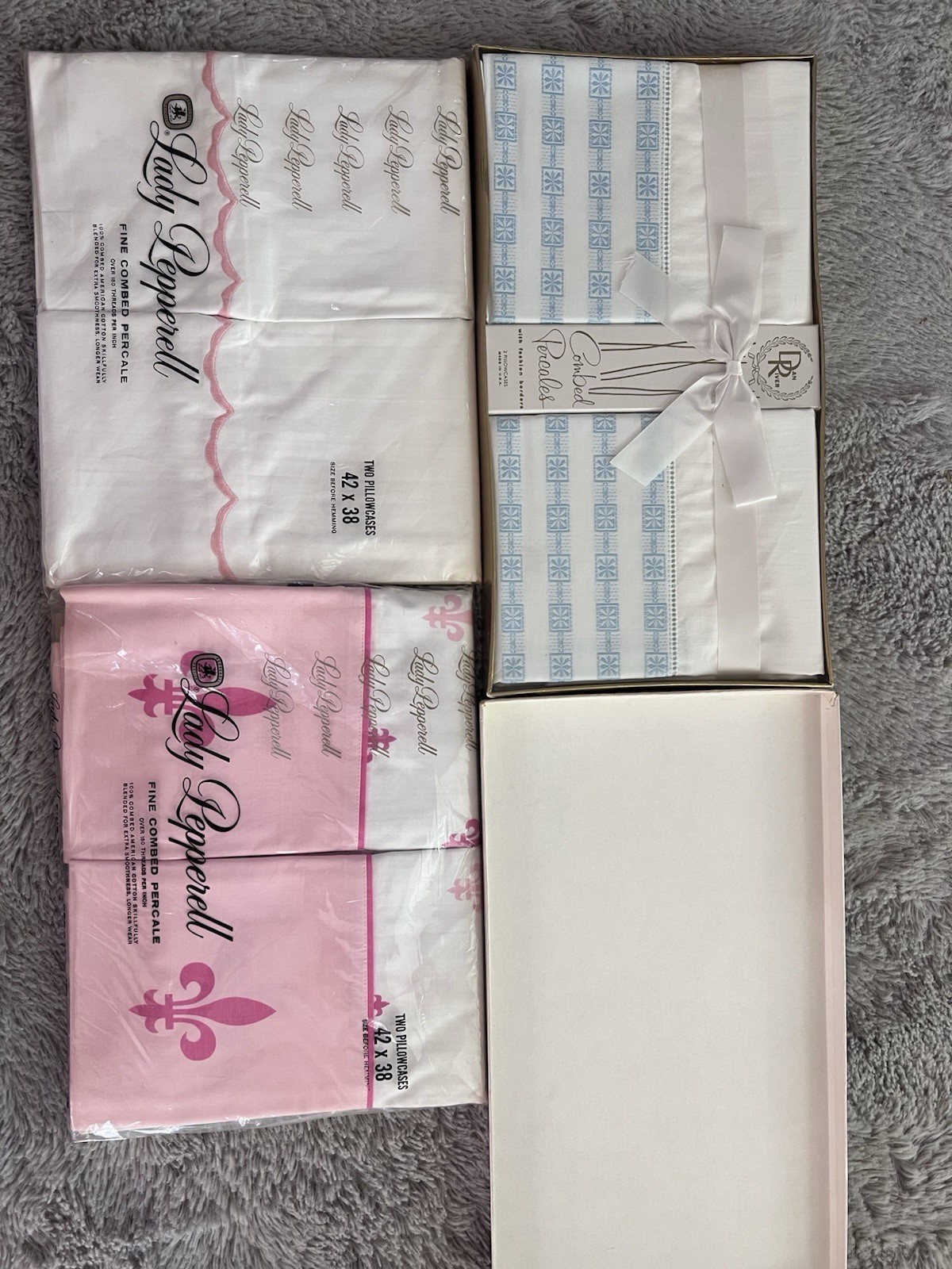 6 lot Vintage Lady Pepperell Fine Combed Percale Pillow Cases 100% Cotton 42x38 6 lot Vintage Lady Pepperell Fine Combed Percale Pillow Cases 100% Cotton 42x38