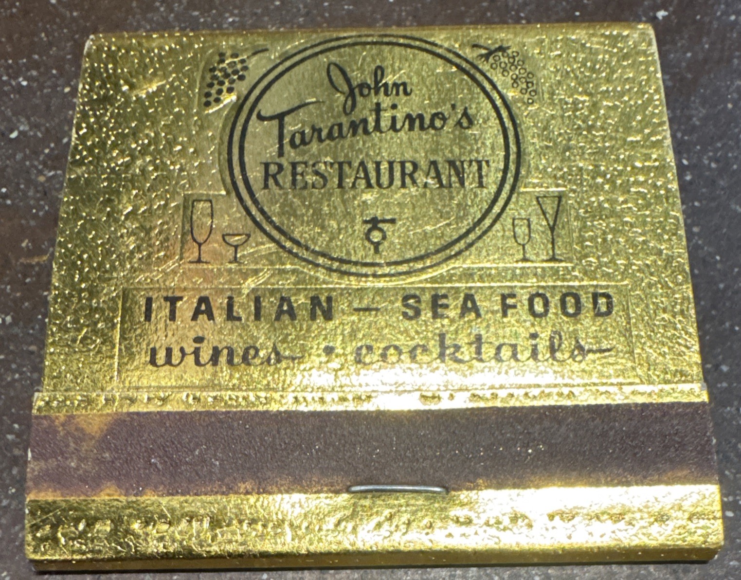 John Tarantino's Restaurant, San Diego, California, 1960S Vintage Matchbook ++++