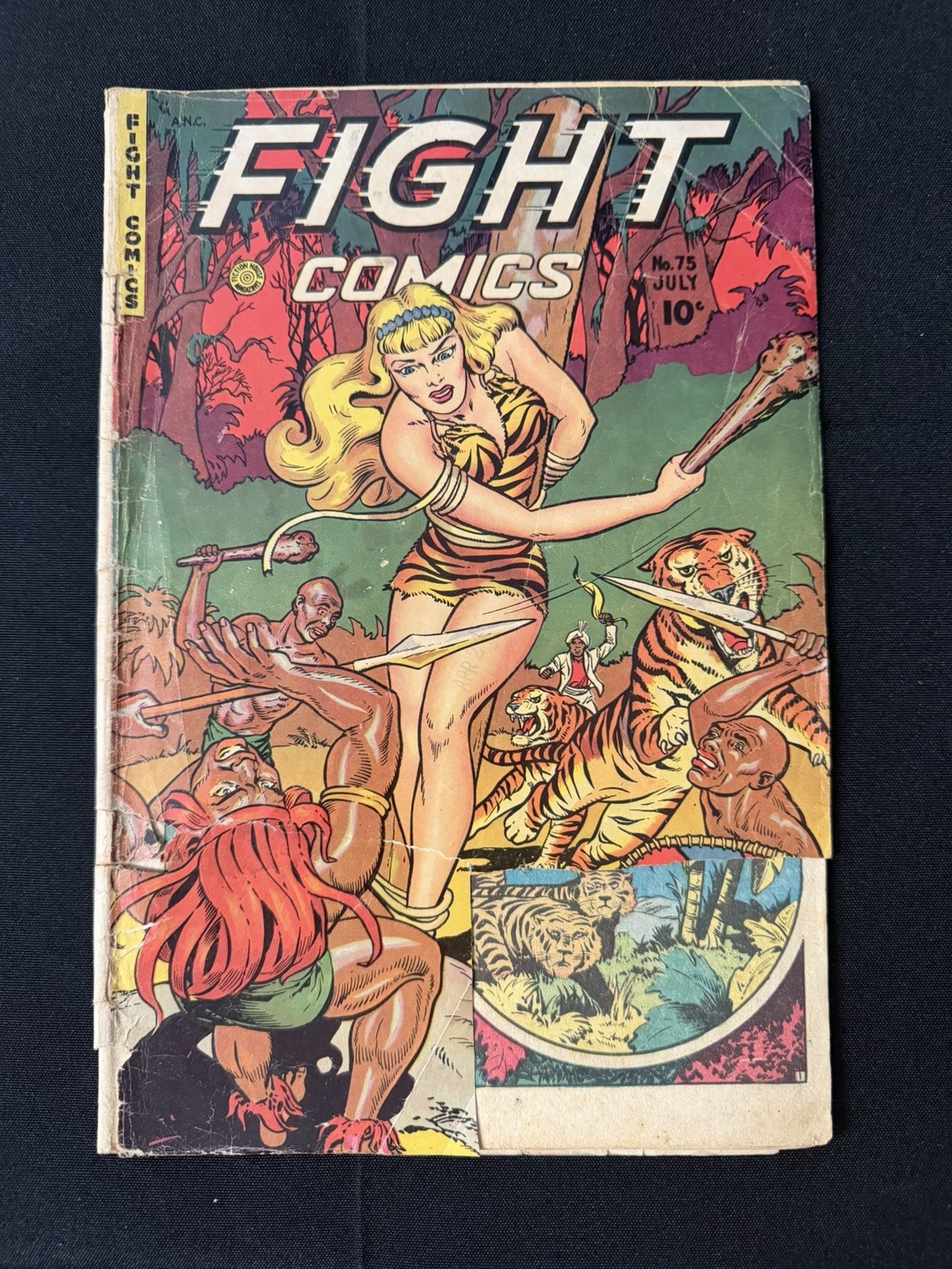 Fight Comics #75 July 1951 Fiction House Tiger Girl Golden Age Comic Complete