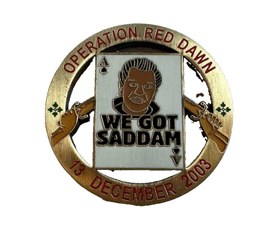 4th Infantry Division Operation Red Dawn Saddam Hussein OIF Challenge Coin 2003 4th Infantry Division Operation Red Dawn Saddam Hussein OIF Challenge Coin 2003