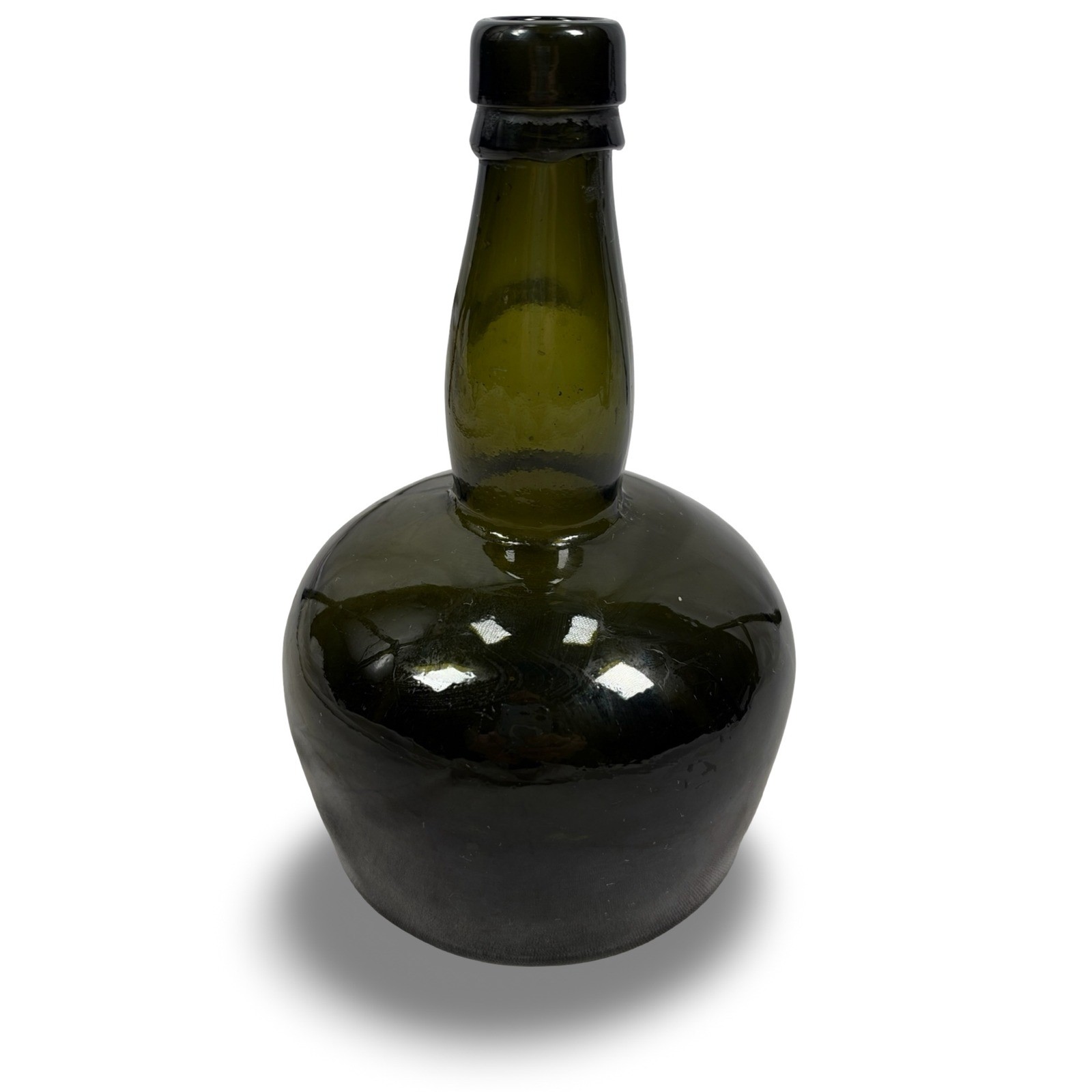 Antique Peter Dawson Glenlivet Dark Olive Green Glass Mallet Bottle Whisky Antique Peter Dawson Glenlivet Dark Olive Green Glass Mallet Bottle Whisky