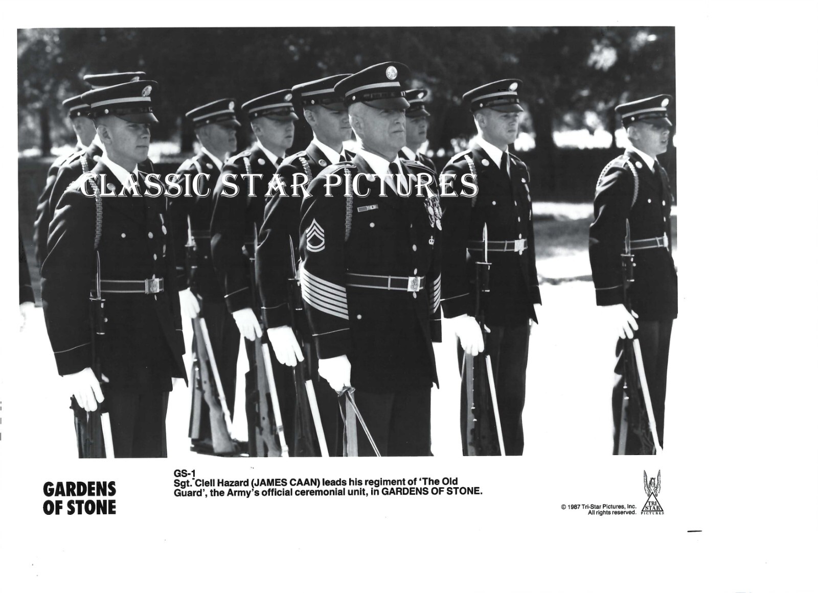 M865 James Caan the Old Guard Gardens of Stone 1987 8 x 10 vintage photo M865 James Caan the Old Guard Gardens of Stone 1987 8 x 10 vintage photo