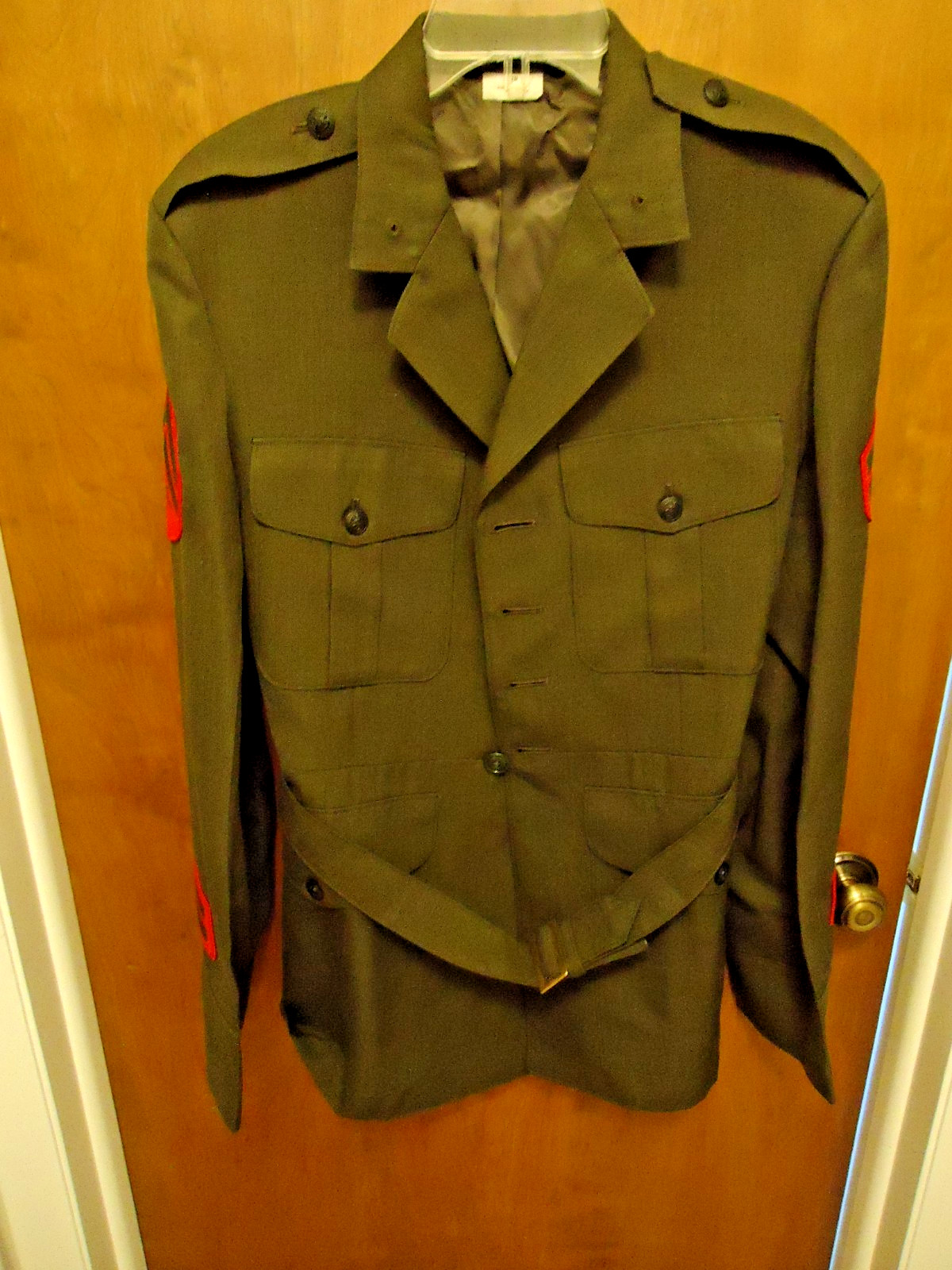 VINTAGE USMC US Marine Corps Serge Green Uniform Tunic Coat Jacket USMC Sz 43R VINTAGE USMC US Marine Corps Serge Green Uniform Tunic Coat Jacket USMC Sz 43R