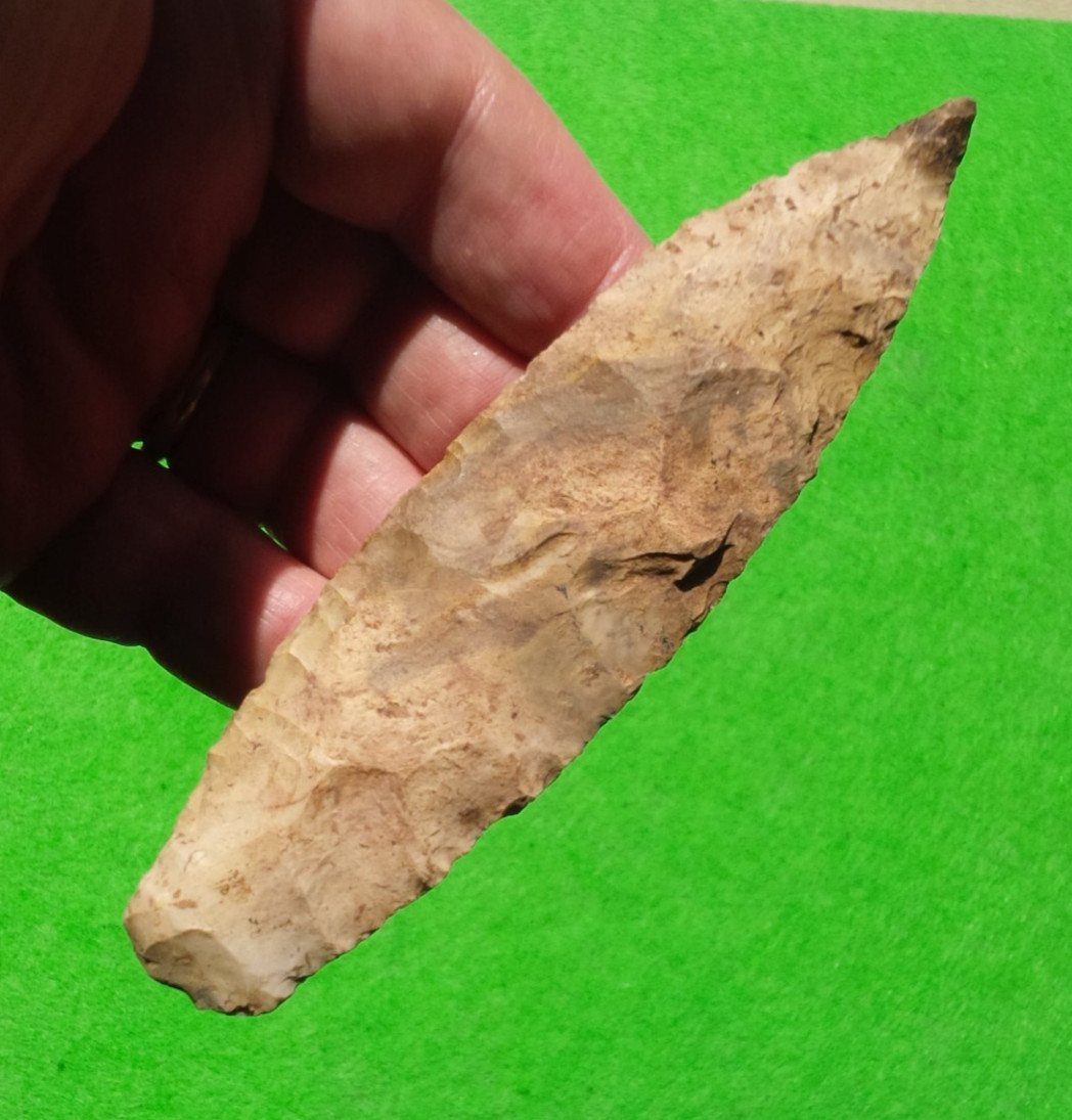 5-3/8" SEDALIA BEN STERMER COA MISSOURI ARROWHEAD AUTHENTIC PROJECTILE POINT 5-3/8" SEDALIA BEN STERMER COA MISSOURI ARROWHEAD AUTHENTIC PROJECTILE POINT