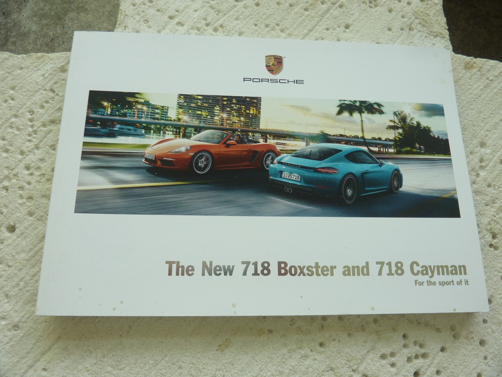 2016 Porsche "The New 718  Boxster And 718 Cayman"  Softbound Sales Brochure