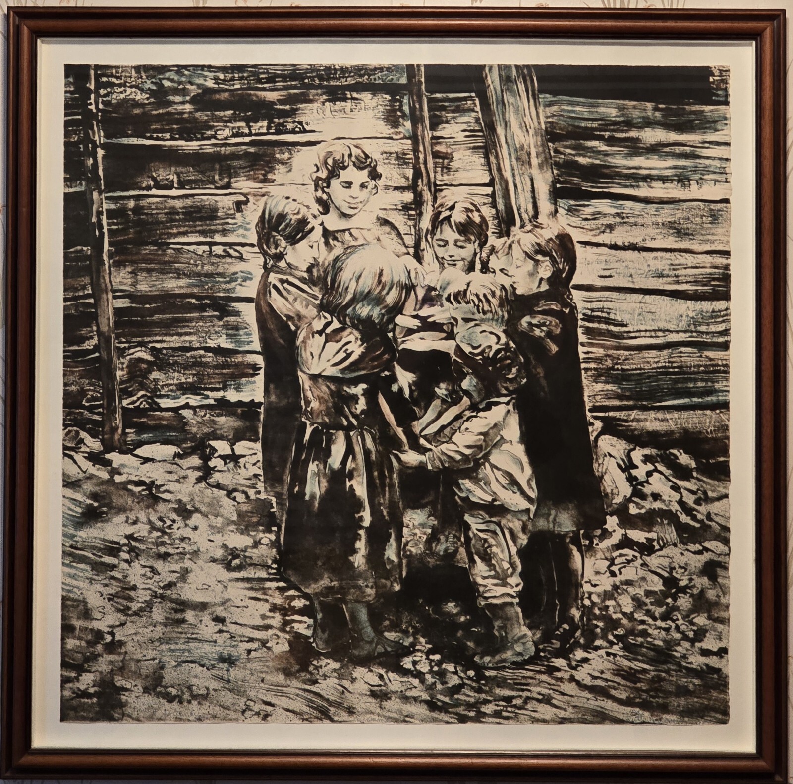 Ruth Weisberg Signed RARE PRINTERS PROOF COLOR LITHOGRAPH of "GAME" FOR ANDY Ruth Weisberg Signed RARE PRINTERS PROOF COLOR LITHOGRAPH of "GAME" FOR ANDY