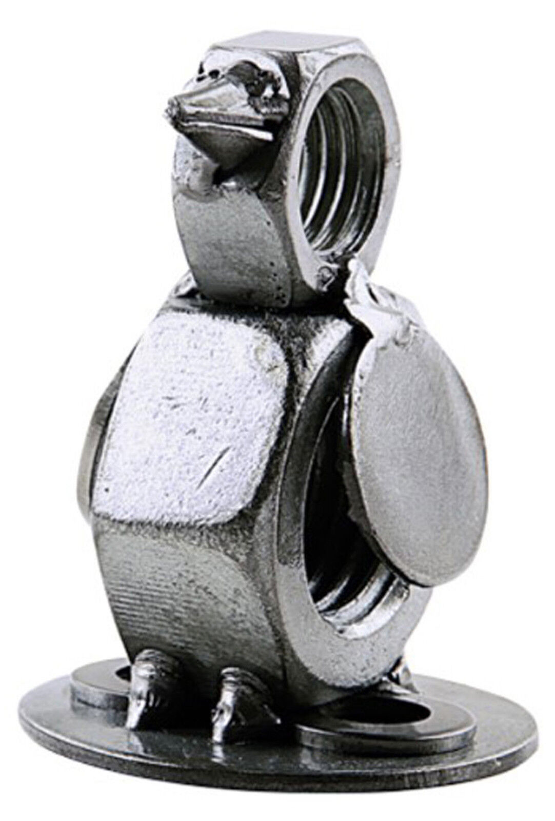 Penguin Hand Crafted Recycled Metal Art Sculpture Figurine  