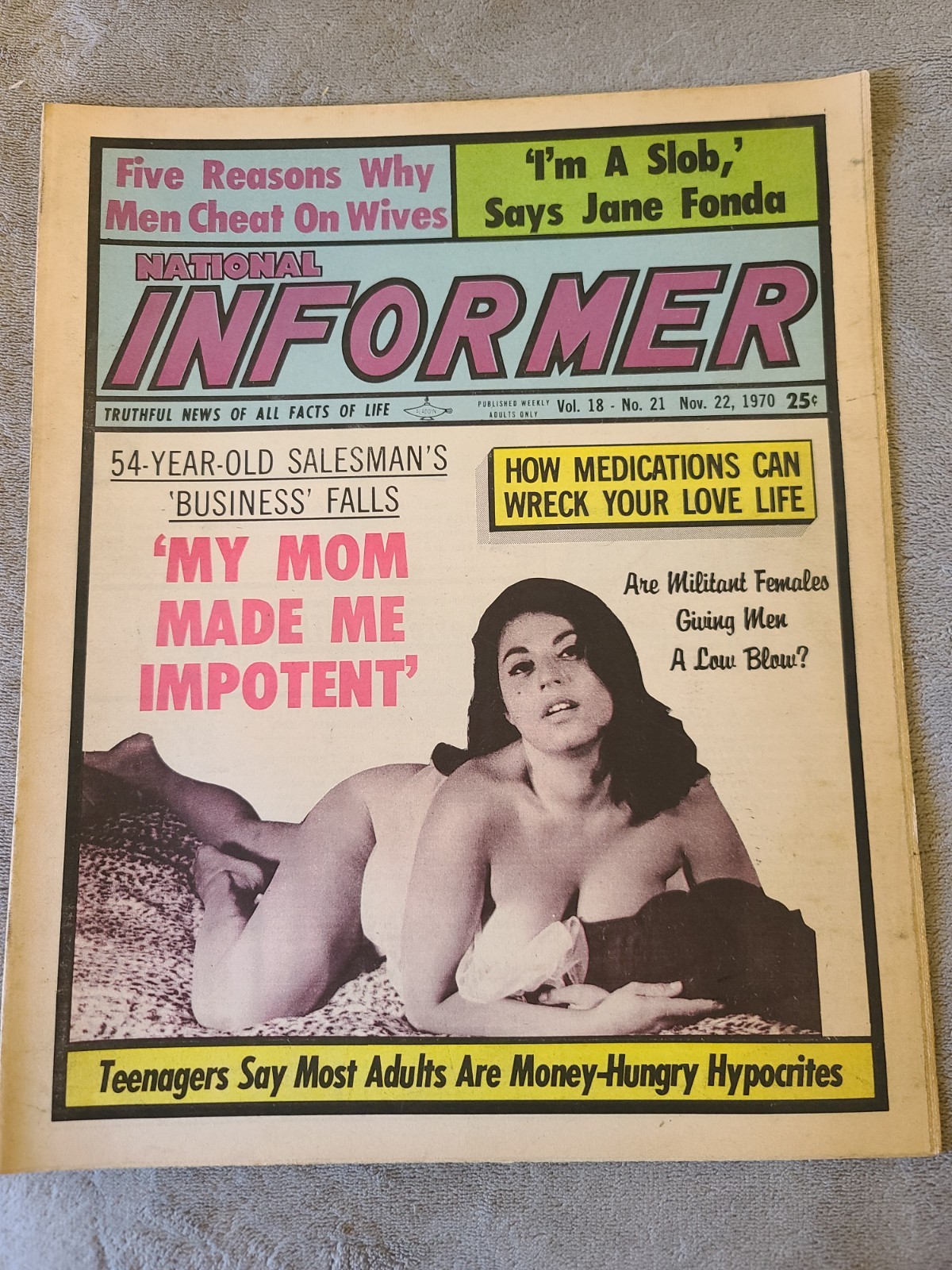November 22 1970 Informer Tabloid Newspaper 54 Year Old My Mom Made Me Impotent