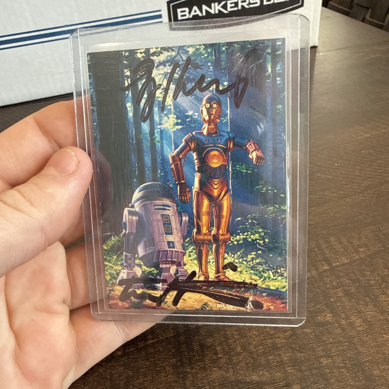 STAR WARS Shadows Of The Empire SIGNED Trading Card R2D2/C3PO