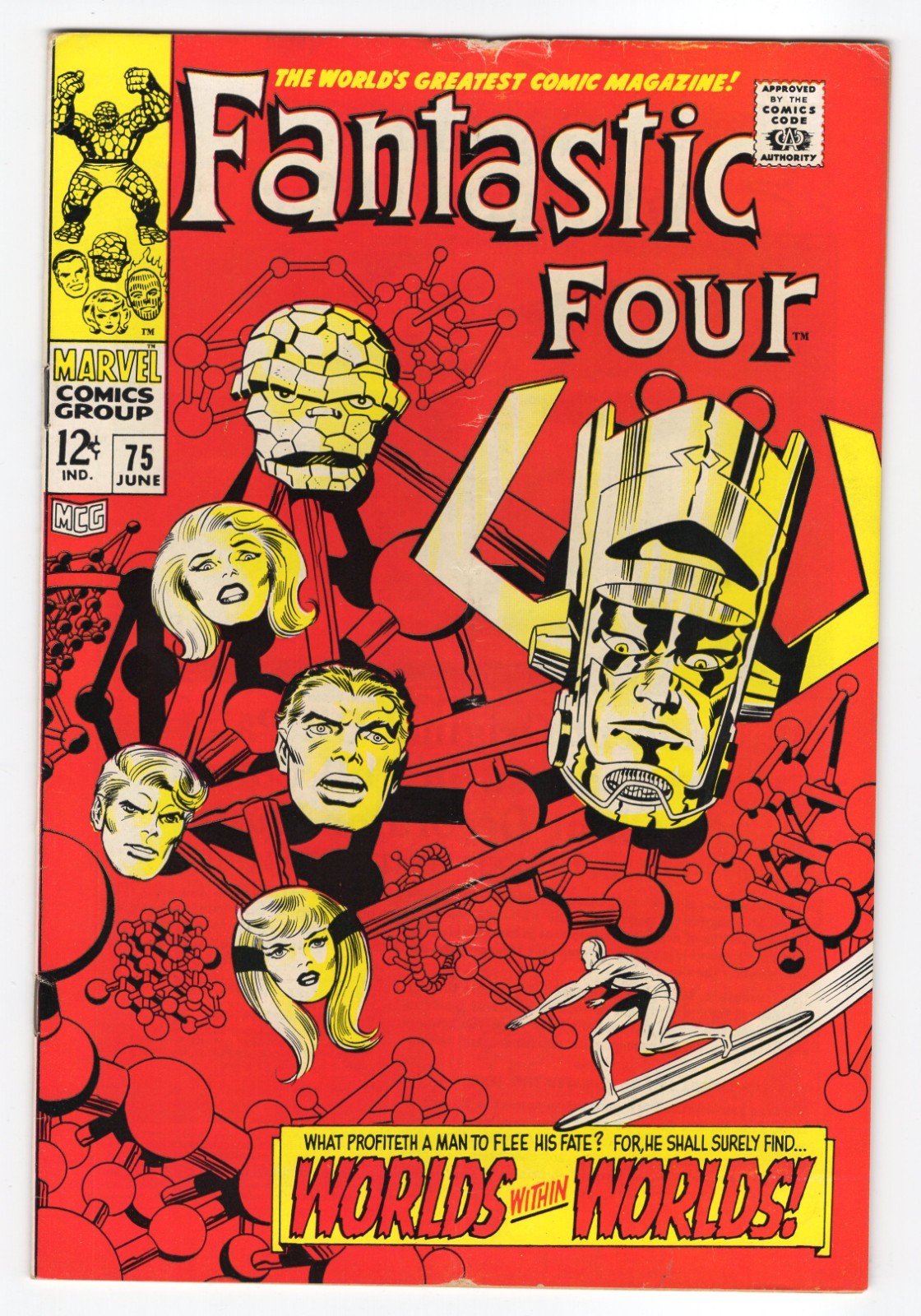 Fantastic Four 75 1968 Marvel Comics VG/F 5.0 Silver Surfer Galactus Thing