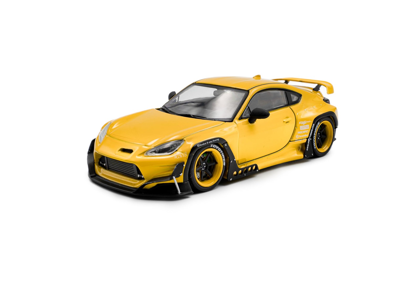 Solido 1:43 Scale Pandem Toyota GR86 Yellow 2022 Diecast Model Car S4315101