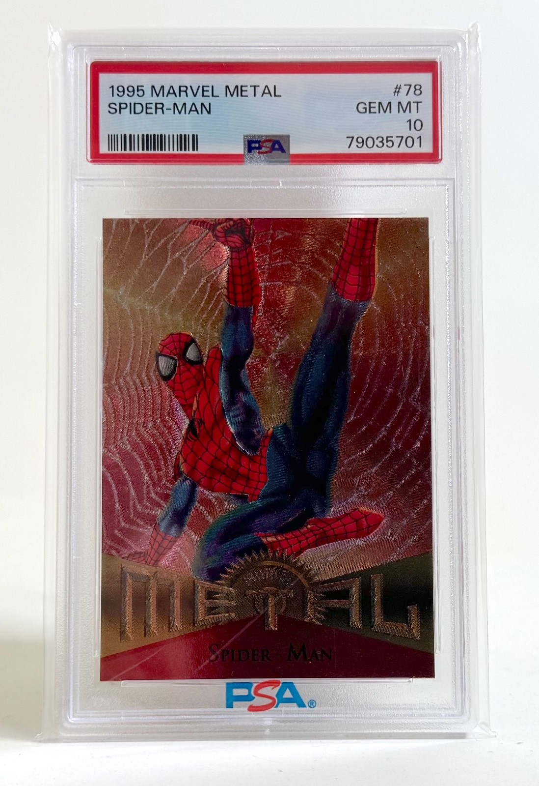 SPIDER-MAN #78 | 1995 MARVEL METAL | PSA GRADED 10 GEM MINT SPIDER-MAN #78 | 1995 MARVEL METAL | PSA GRADED 10 GEM MINT