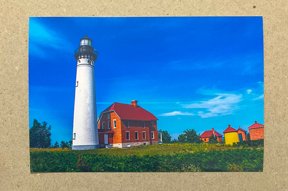 New postcard 4x6 Au Sable Lighthouse Pictured Rocks National Lakeshore Michigan