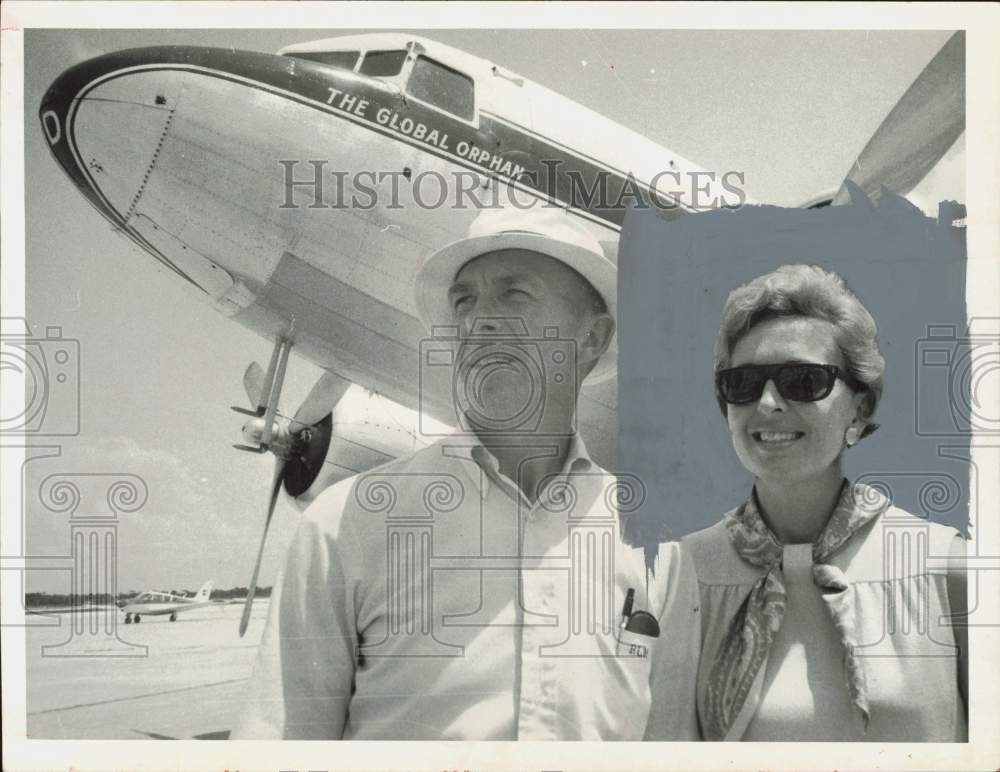 1969 Press Photo Aviator Robert Maynard and Harriet Maynard of St. Petersburg 1969 Press Photo Aviator Robert Maynard and Harriet Maynard of St. Petersburg