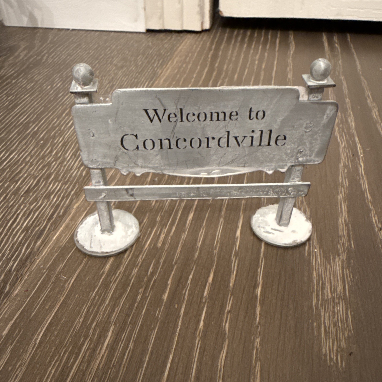 Anthropologie Terrain Village Christmas Welcome To Concordville Sign Zinc Metal Anthropologie Terrain Village Christmas Welcome To Concordville Sign Zinc Metal