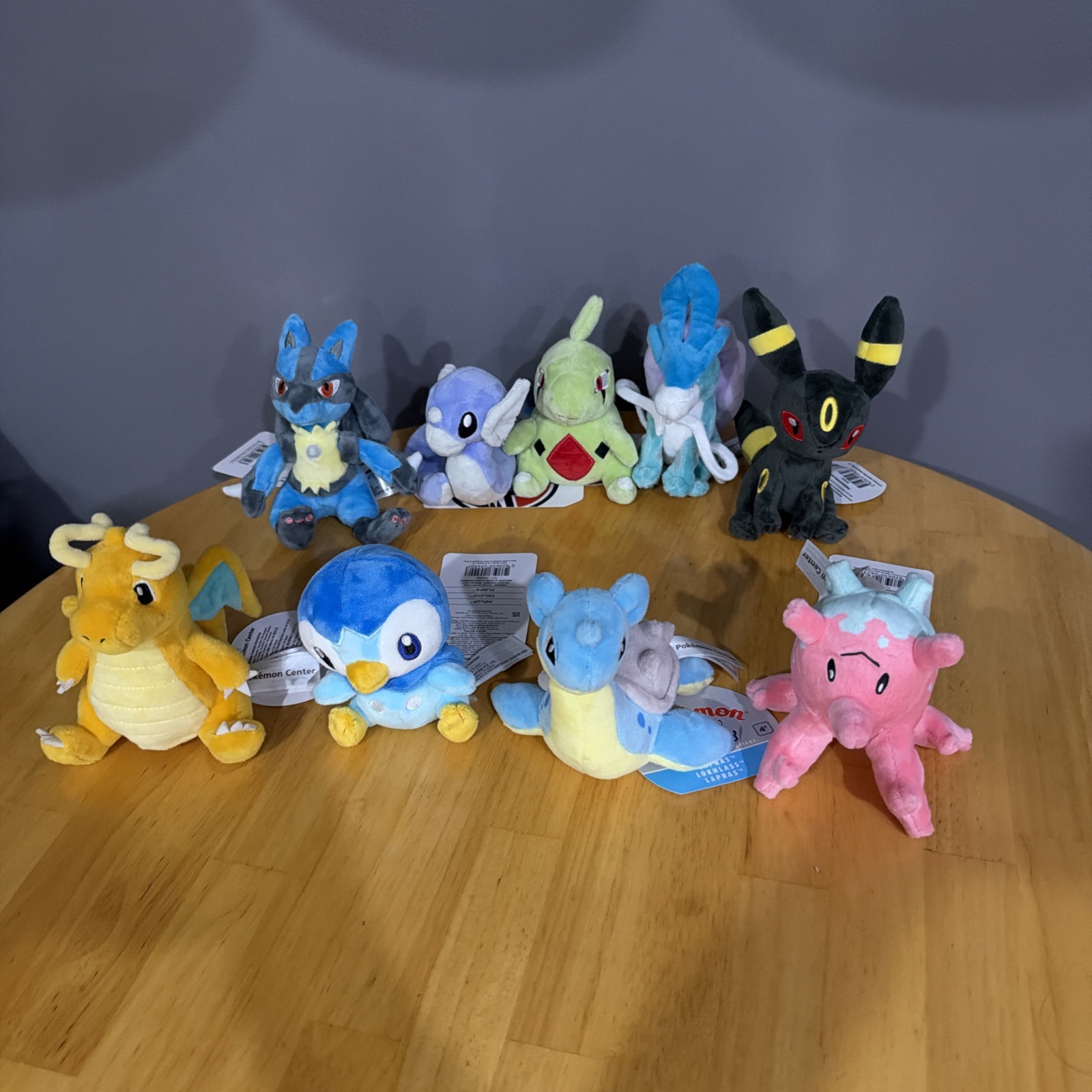 Lot of 9 Official Pokemon Center Sitting Cuties Plushies- New Lot of 9 Official Pokemon Center Sitting Cuties Plushies- New