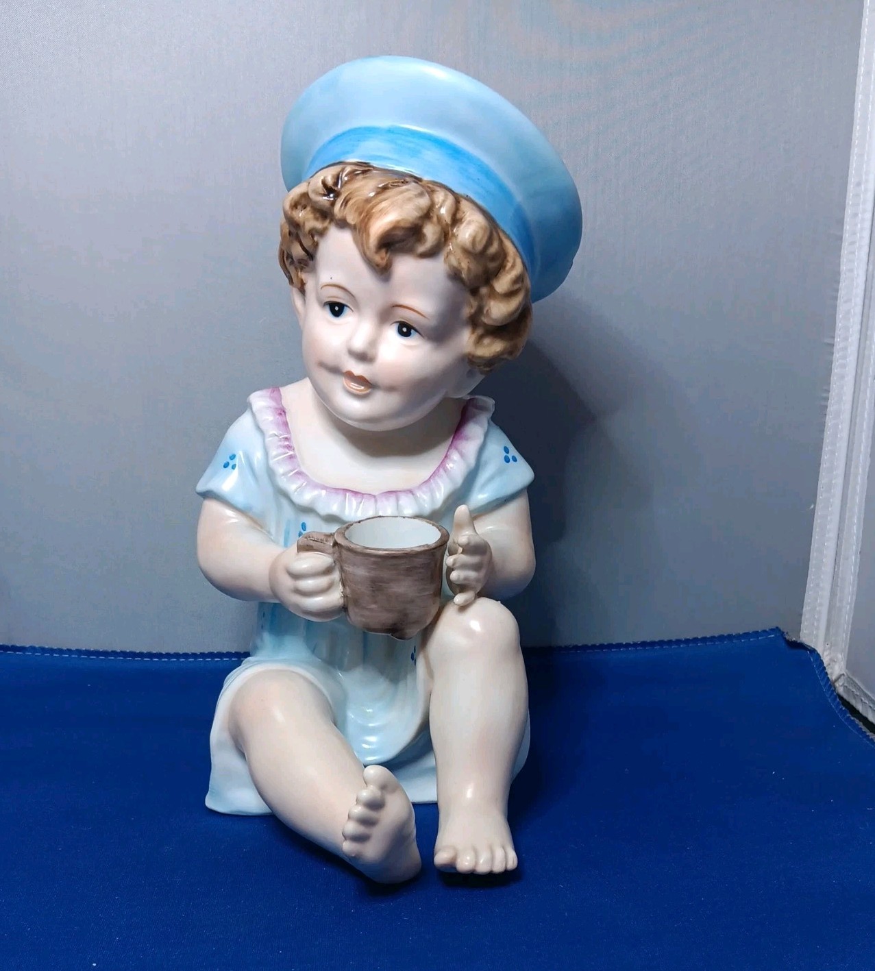 Vintage KPM porcelain figure German Girl With Cup Japan Vintage KPM porcelain figure German Girl With Cup Japan