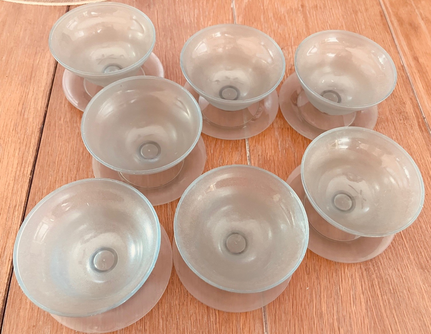 7 Vintage Tupperware 754 Smoke Grey Pudding Jello Dessert Cups with Lids 7 Vintage Tupperware 754 Smoke Grey Pudding Jello Dessert Cups with Lids
