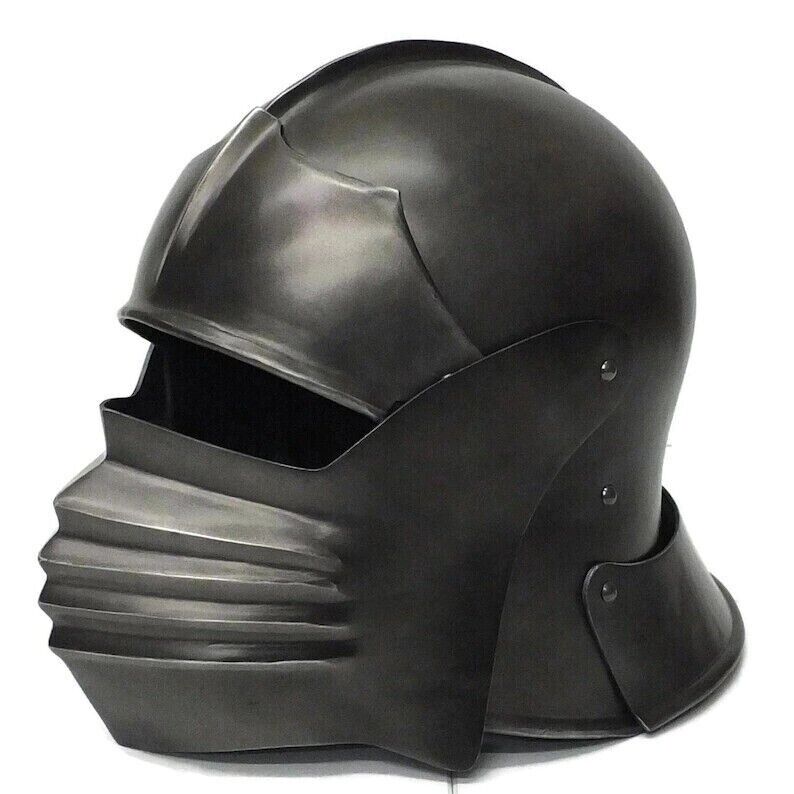 Halloween Helmet Medieval Steel Cosplay helmet Knight Viking Bellows