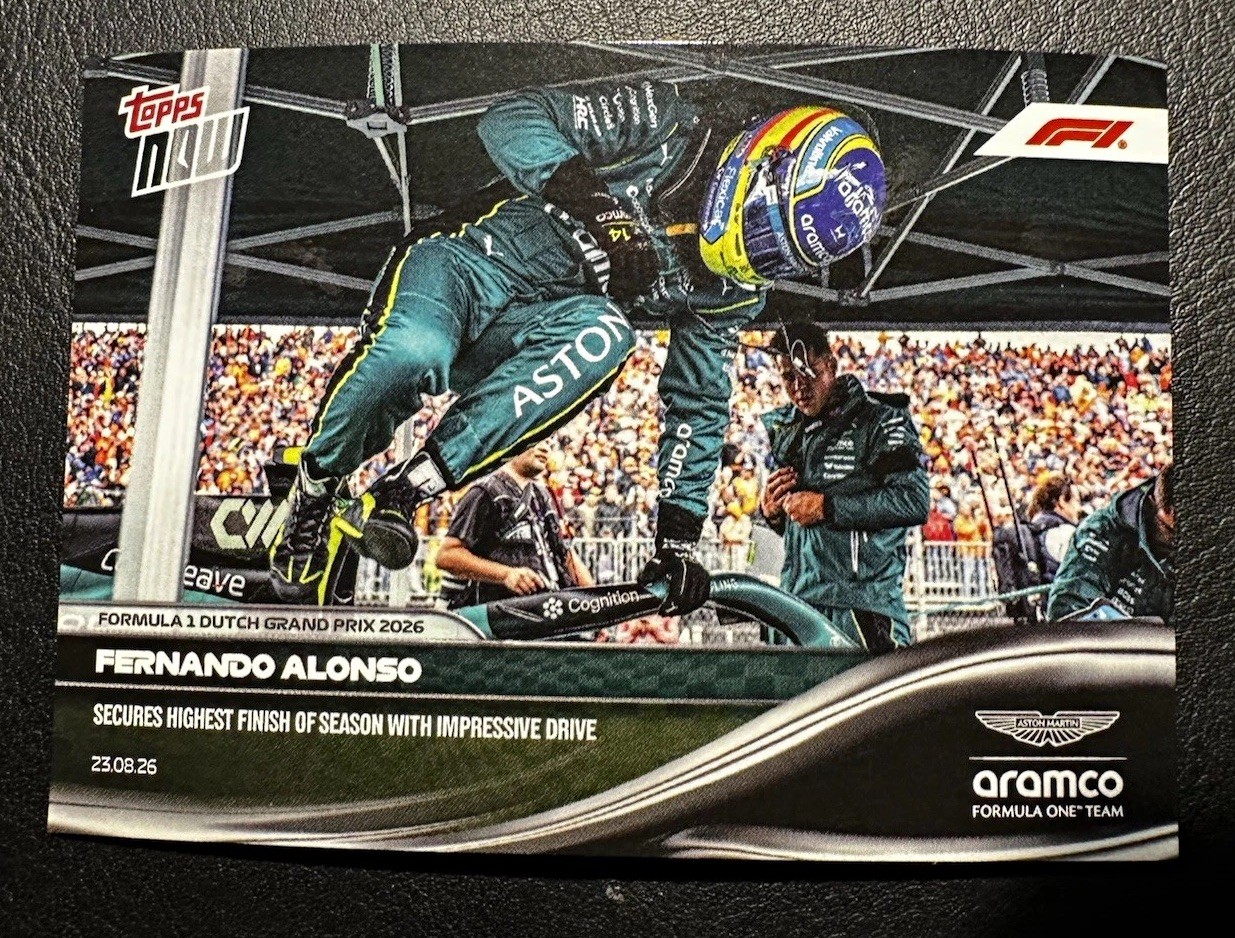 2026 TOPPS Now F1 Fernando Alonso Dutch GP #54 2026 TOPPS Now F1 Fernando Alonso Dutch GP #54
