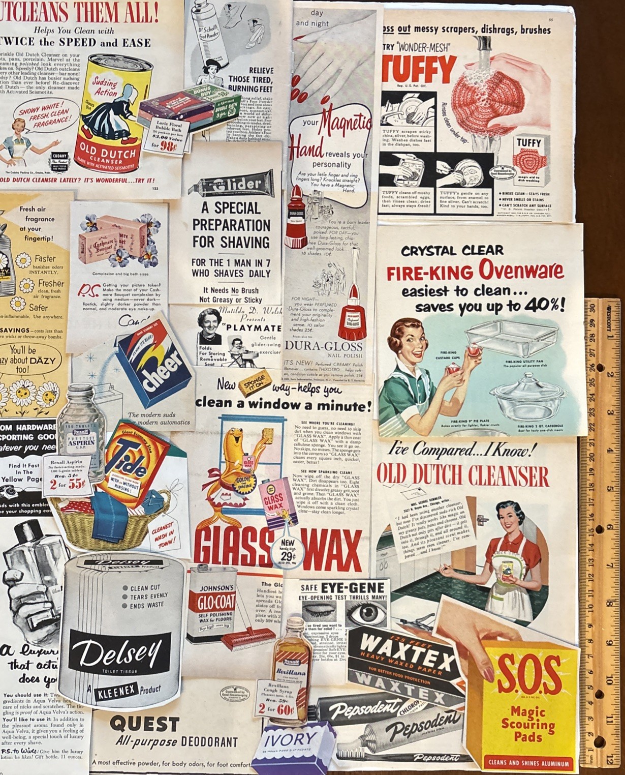 Vintage 50s-60s Cut Magazine Product Ads 30+ Journal Collage Ephemera Vintage 50s-60s Cut Magazine Product Ads 30+ Journal Collage Ephemera