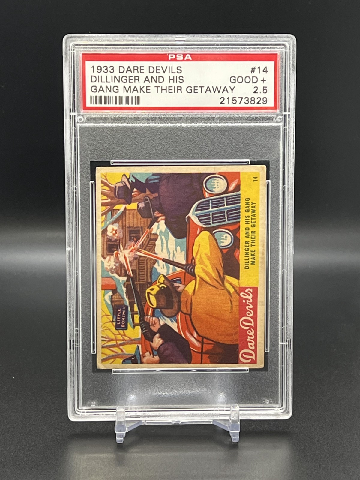 1933 R39 National Chicle Dare Devils #14 John Dillinger and His Gang Graded 2.5 1933 R39 National Chicle Dare Devils #14 John Dillinger and His Gang Graded 2.5