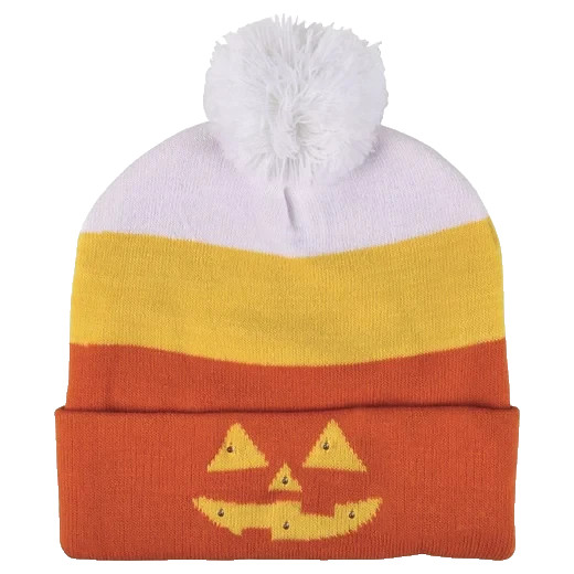 RI Light-Up Candy Corn Halloween Beanie Hat