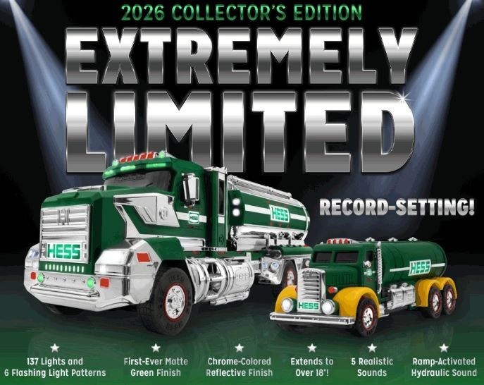 Hess 2026 Collector's Edition Tanker Trucks NIB