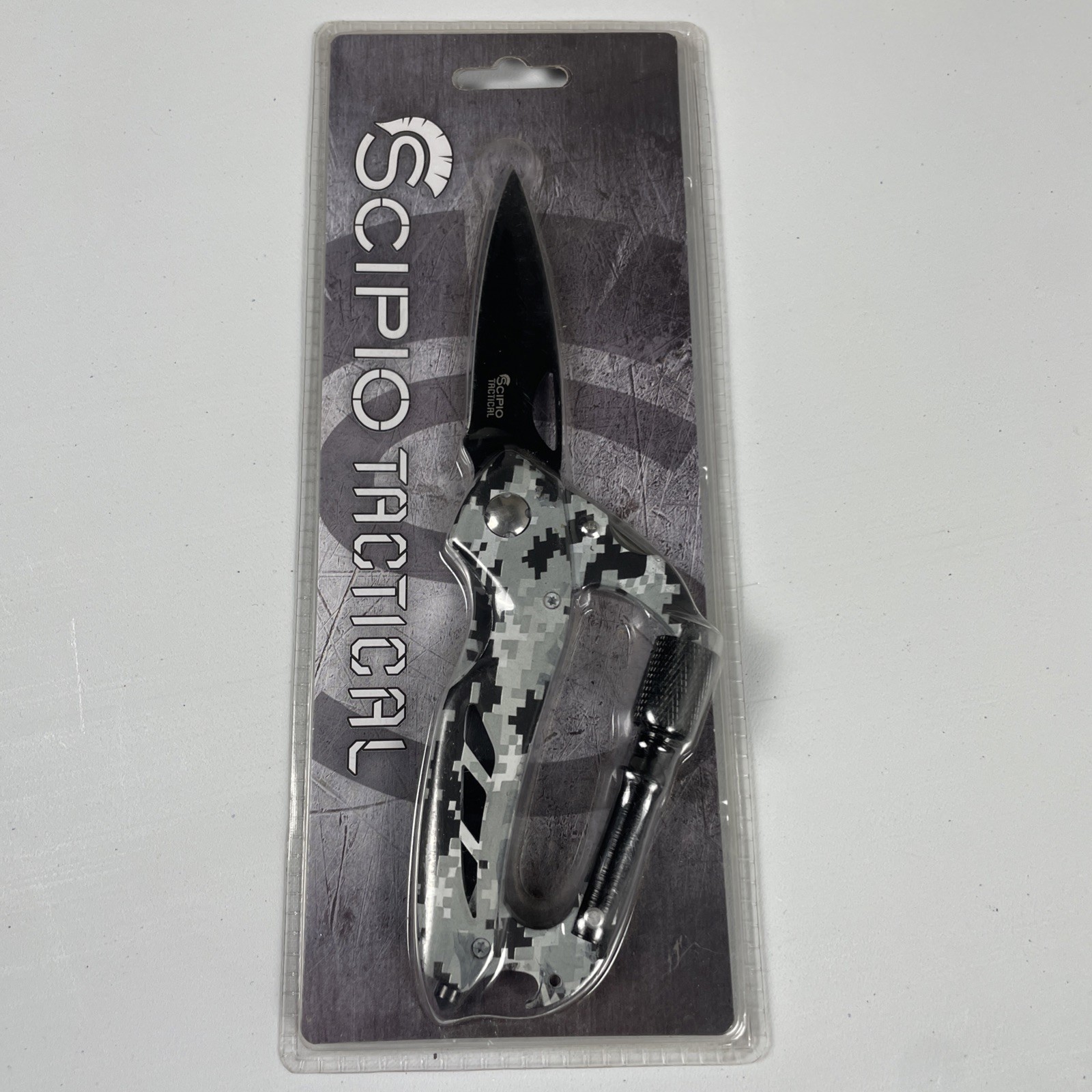 NEW Scipio Tactical Knife 3.3 Blade Stainless Steel Bottle Opener Window Breaker NEW Scipio Tactical Knife 3.3 Blade Stainless Steel Bottle Opener Window Breaker