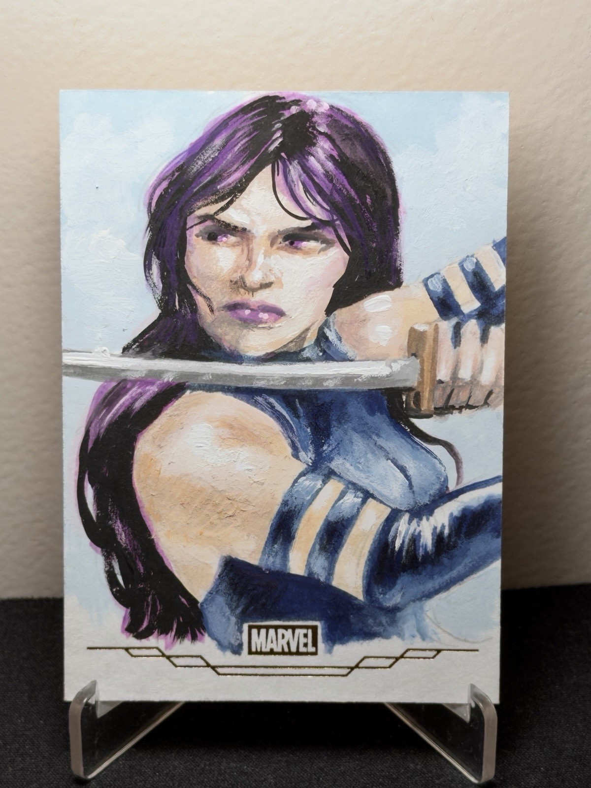 2025 Topps Chrome Marvel Psylocke Gold Sketch 1/1 Autograph By Will Pleydon 2025 Topps Chrome Marvel Psylocke Gold Sketch 1/1 Autograph By Will Pleydon