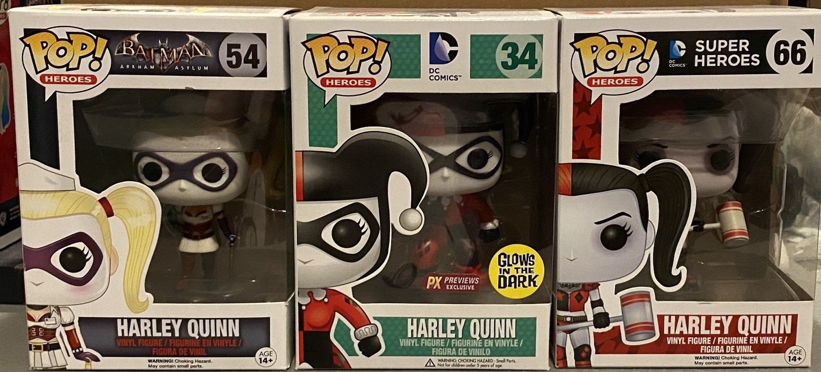 New SET 3 Funko Pop Arkham Asylum Harley Quinn & DC Comics GITD & DC Heroes New SET 3 Funko Pop Arkham Asylum Harley Quinn & DC Comics GITD & DC Heroes