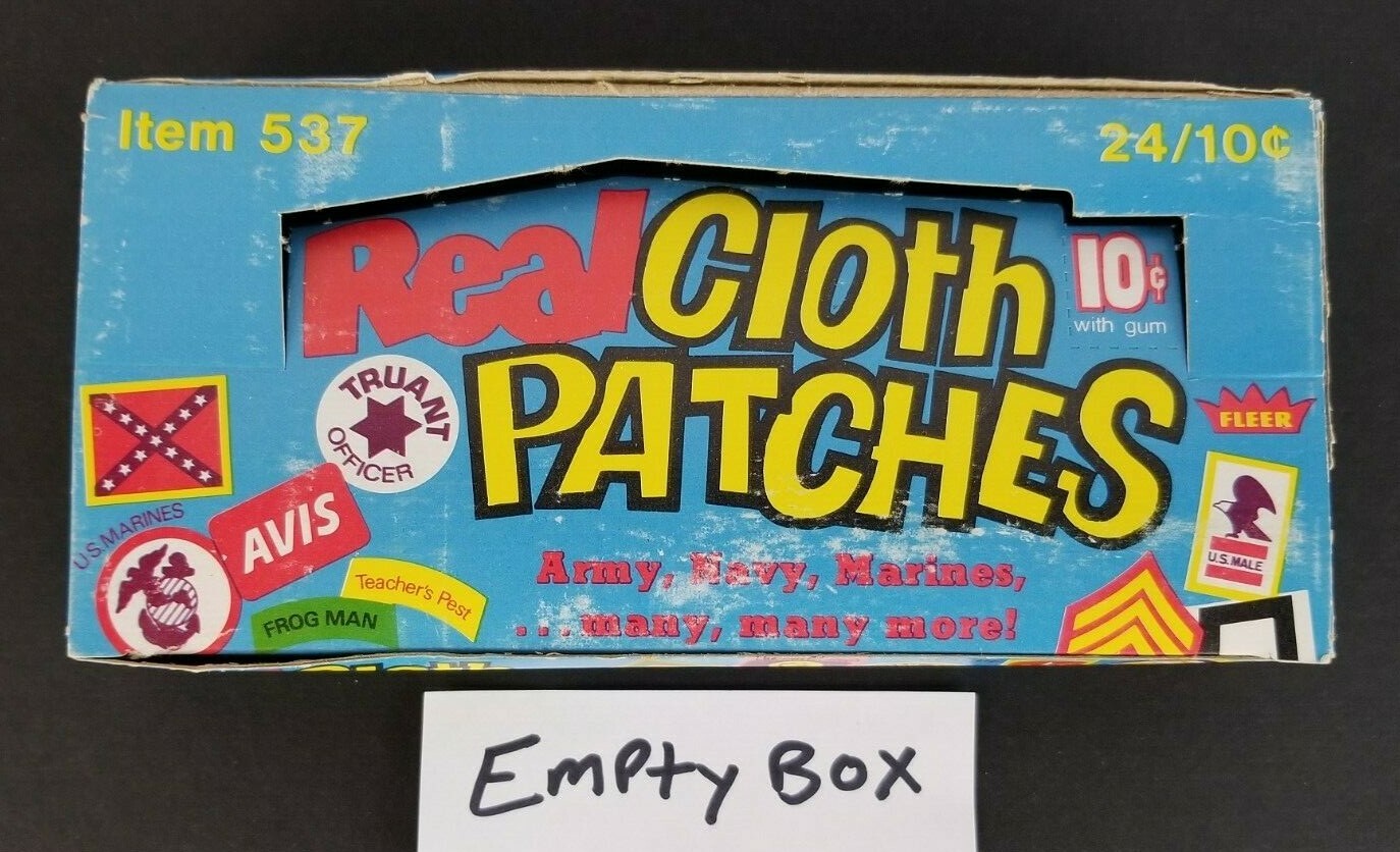 Vintage 1970 Fleer Real Cloth Patches Used EMPTY Display Box (Surface Wear) Vintage 1970 Fleer Real Cloth Patches Used EMPTY Display Box (Surface Wear)