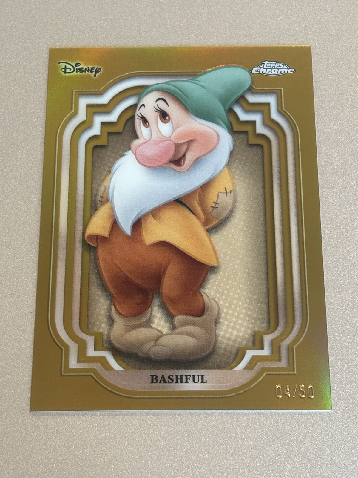 2024 Topps Chrome Disney Bashful Gold Refractor /50