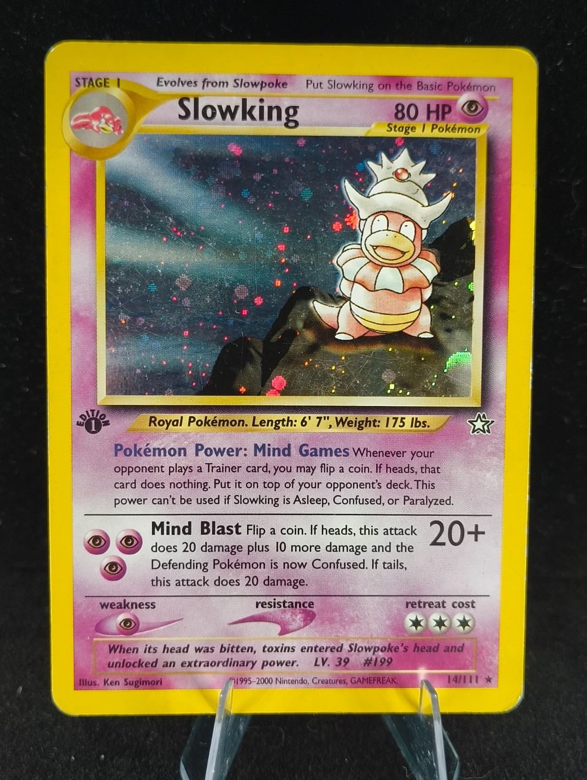 MP | Slowking | Neo Genesis | 14/111 | Holo | 1st Edition | Rare Holo MP | Slowking | Neo Genesis | 14/111 | Holo | 1st Edition | Rare Holo