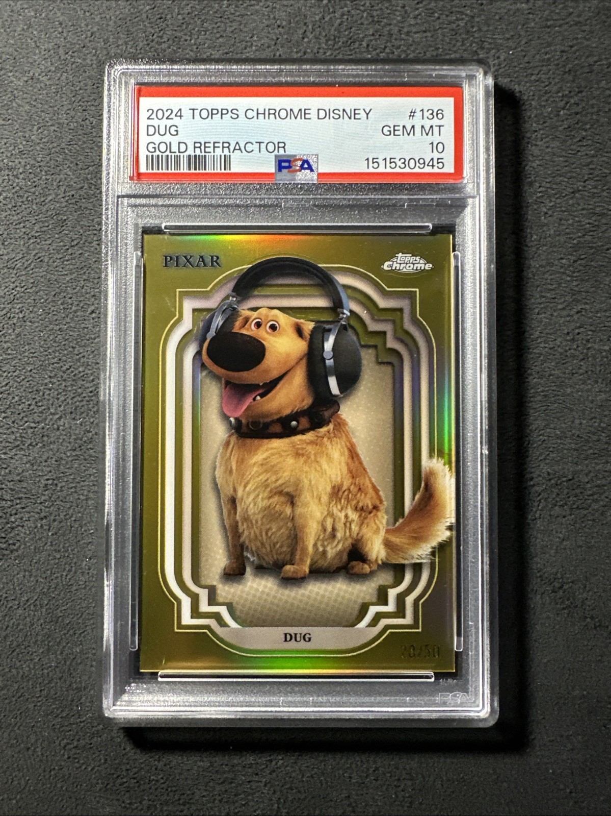 2024 Topps Chrome Disney Dug /50 Gold PSA10 2024 Topps Chrome Disney Dug /50 Gold PSA10