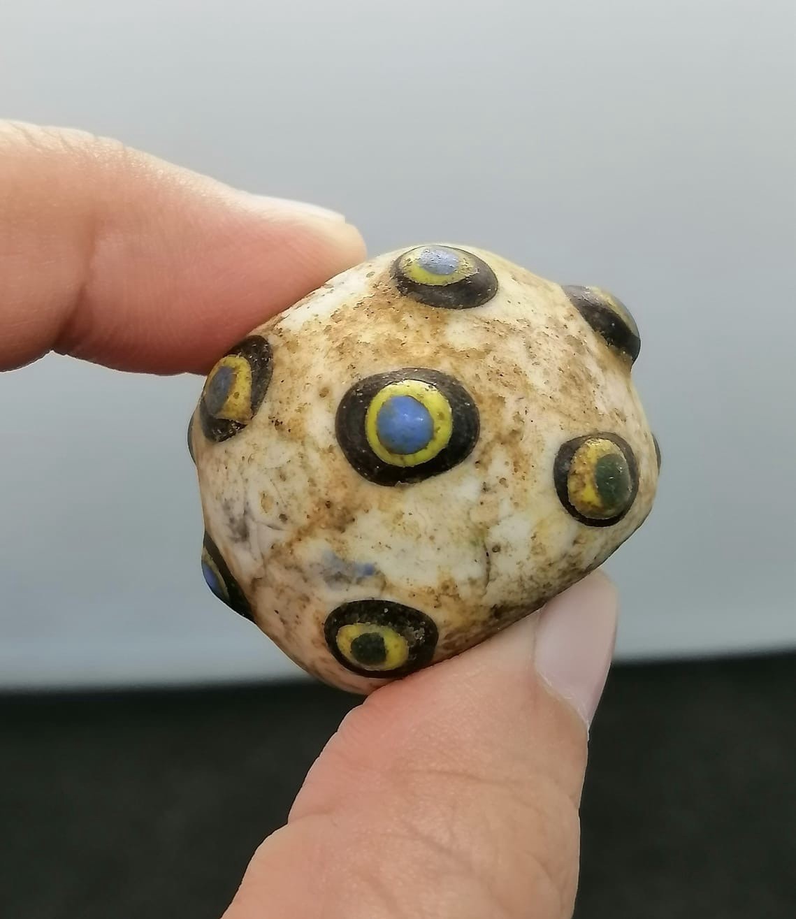 Ancient Mosaic Glass Wonderful Old Rare Unique Bead Ancient Mosaic Glass Wonderful Old Rare Unique Bead