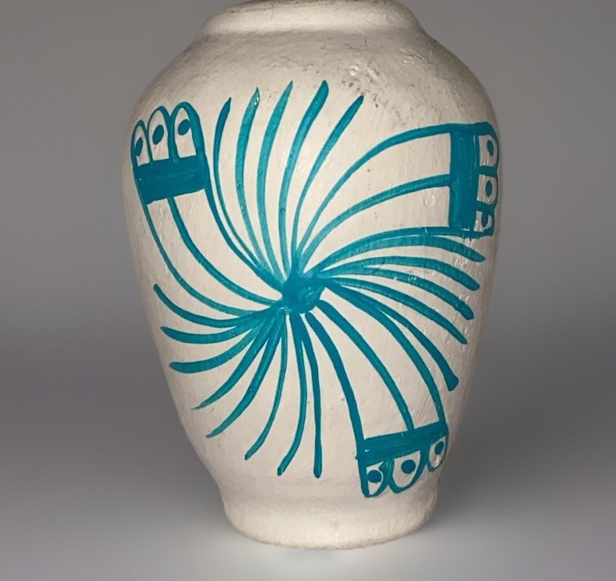 Jemez Pueblo pottery ornament New Mexico Hand Painted Jug Signed Miniature Rare Jemez Pueblo pottery ornament New Mexico Hand Painted Jug Signed Miniature Rare