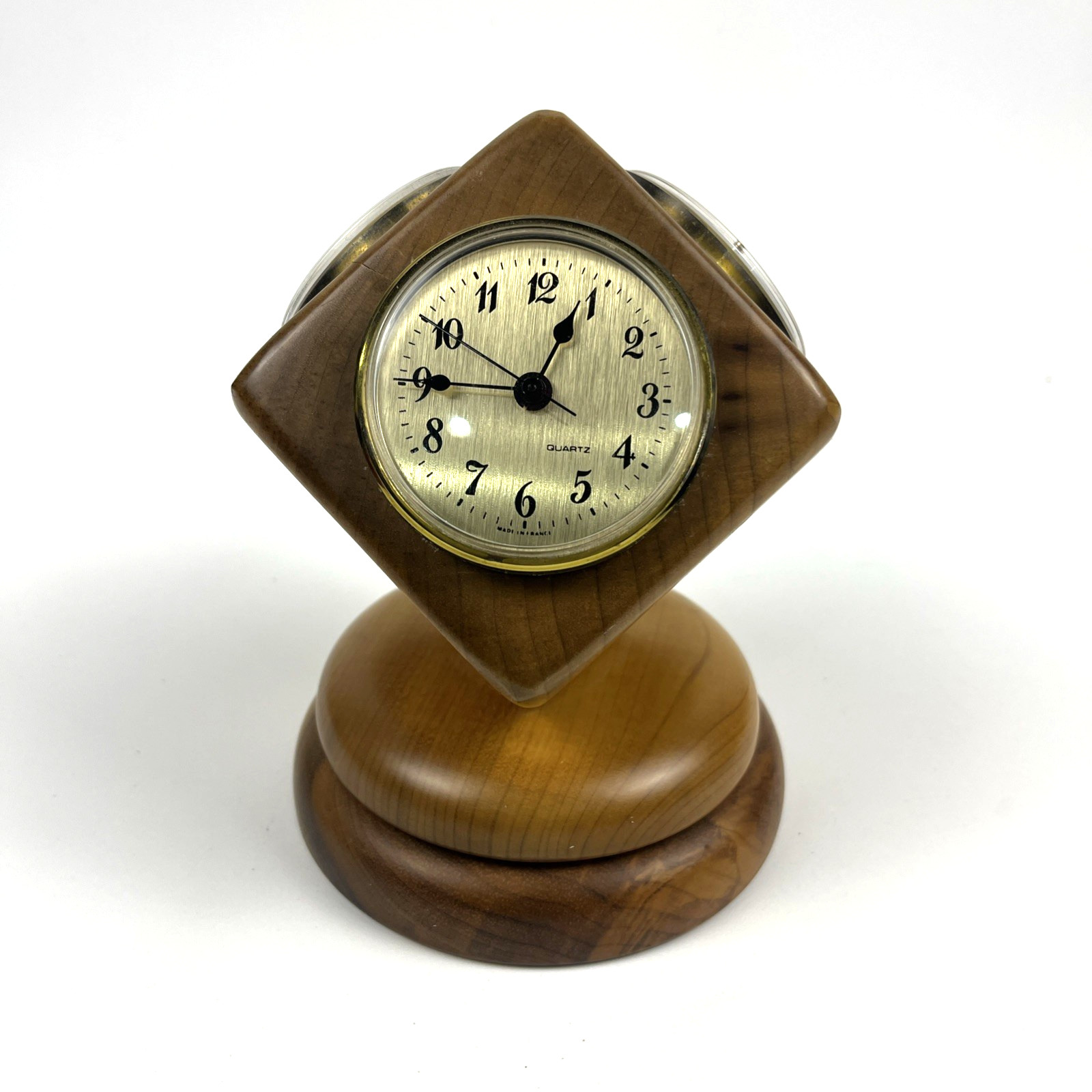 Vintage Rare Myrtlewood  Weather  Station ,  Barometer, Thermometer, Clock