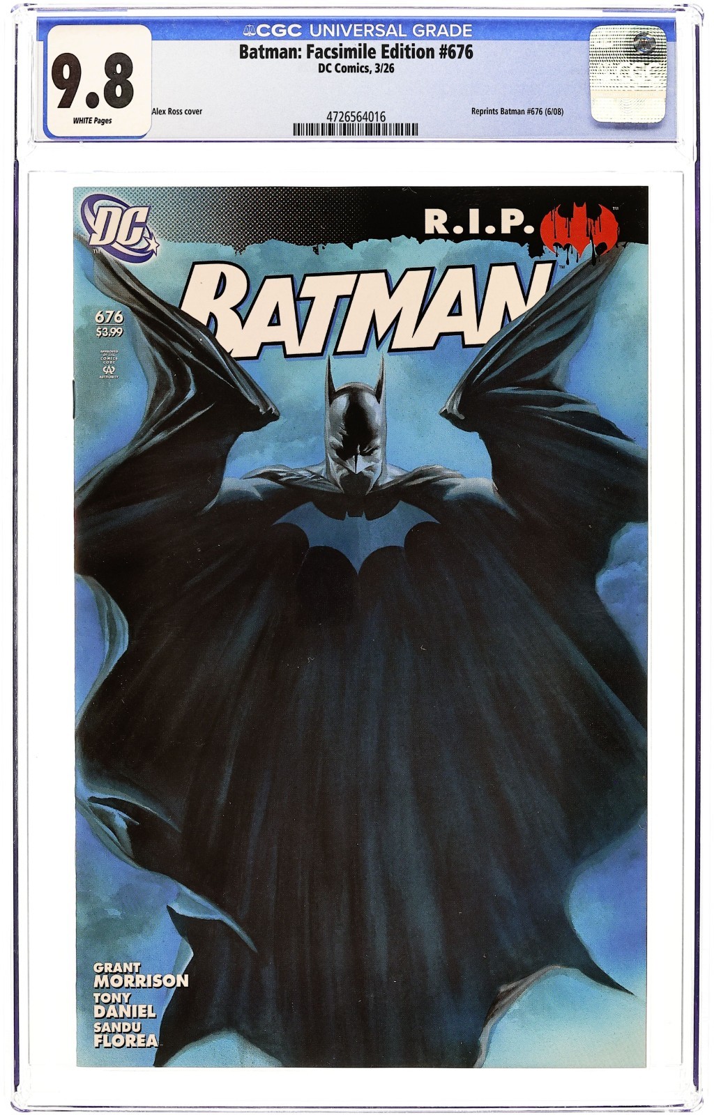 Batman #676A Facsimile Edition - 2026 - CGC 9.8 - Alex Ross