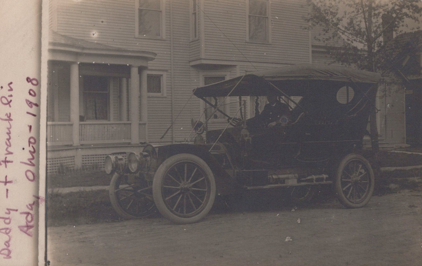 Ada Ohio Touring Car 1908 Brass Era Antique Automobile - RPPC Photo Postcard Ada Ohio Touring Car 1908 Brass Era Antique Automobile - RPPC Photo Postcard