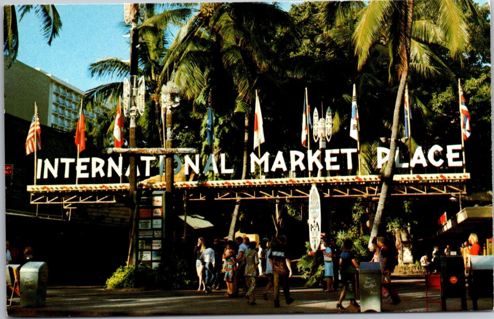 Waikiki HI-Hawaii, International Market Place, Antique Vintage Souvenir Postcard Waikiki HI-Hawaii, International Market Place, Antique Vintage Souvenir Postcard