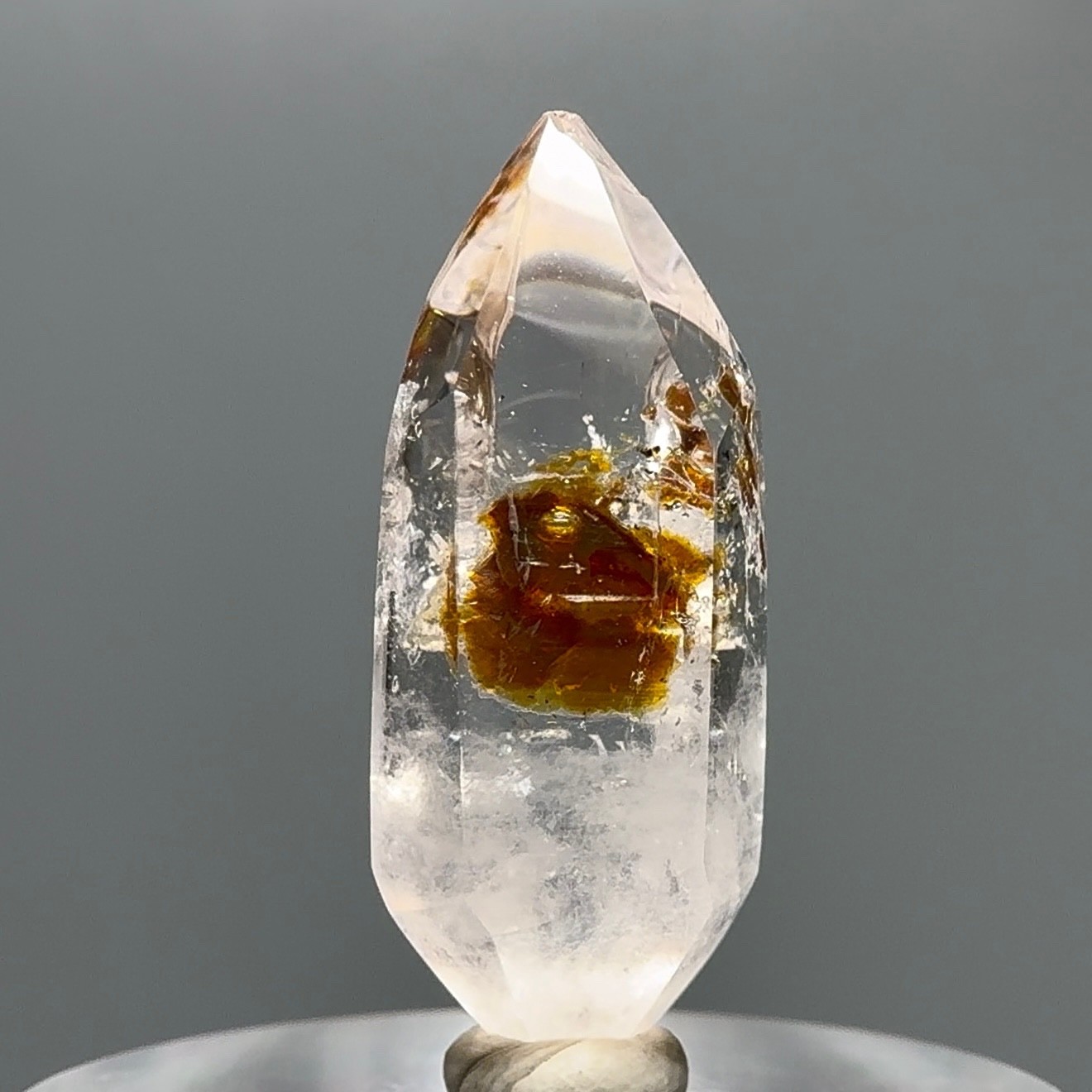 2 Moving Bubbles RARE Fluorescent Golden Petroleum Quartz Enhydro - Pakistan 2 Moving Bubbles RARE Fluorescent Golden Petroleum Quartz Enhydro - Pakistan