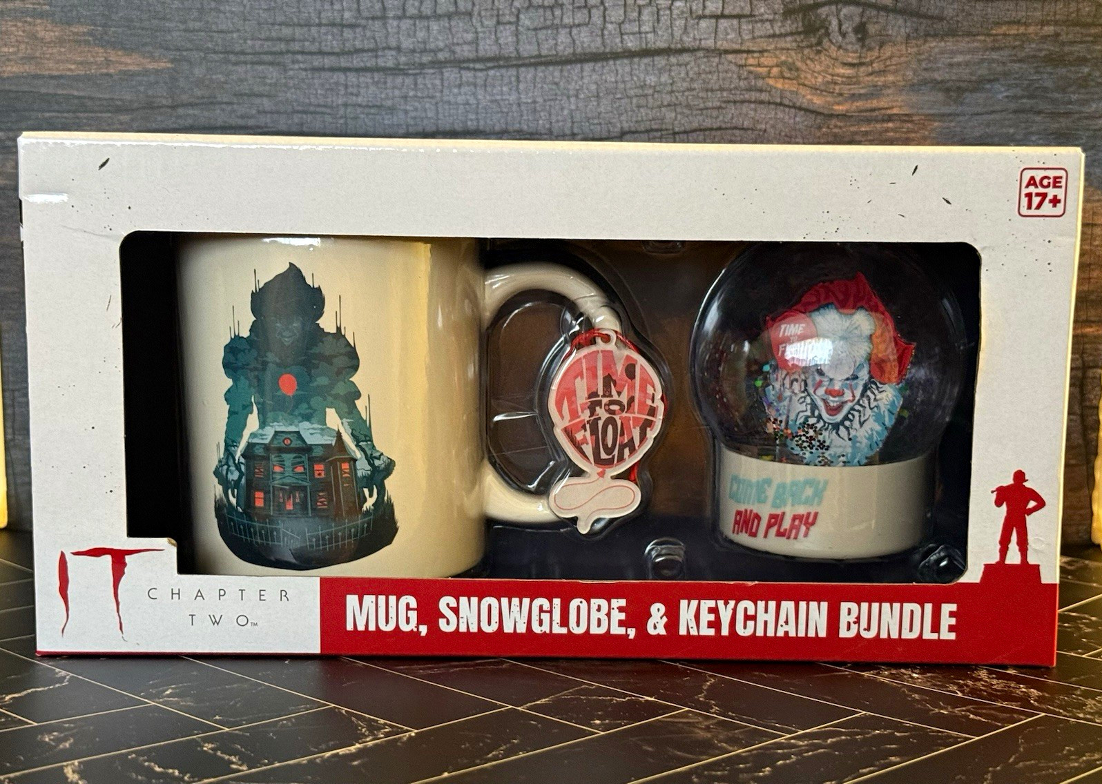 CultureFly IT Chapter Two Pennywise Boxed Snow Globe, Mug & Keychain Bundle CultureFly IT Chapter Two Pennywise Boxed Snow Globe, Mug & Keychain Bundle
