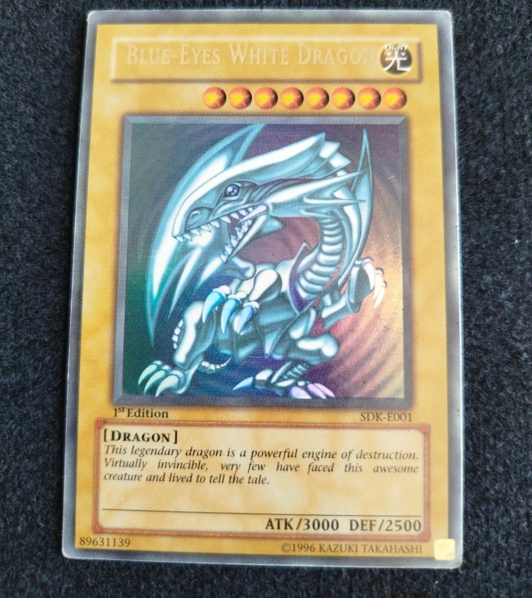 Konami Yu-Gi-Oh Blue-Eyes White Dragon 1st Ed SDK-E001 3000/2500 Konami Yu-Gi-Oh Blue-Eyes White Dragon 1st Ed SDK-E001 3000/2500