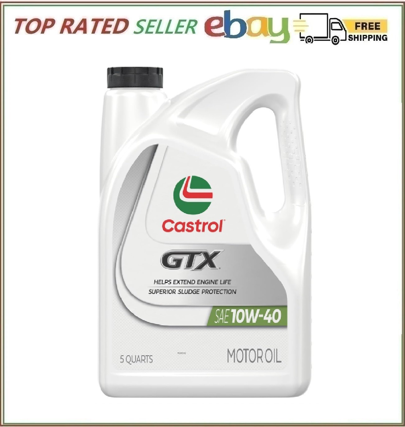 Castrol GTX 10W-40 Conventional Motor Oil, 5 Quarts